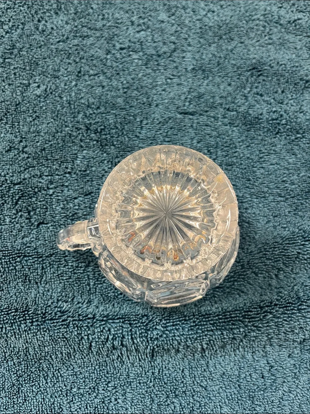 Antique footed Crystal creamer